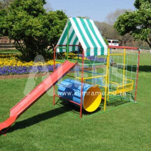 10.2 Junior Jungle Gym With 4 Seater Doubleswing + 2m Steel Slide